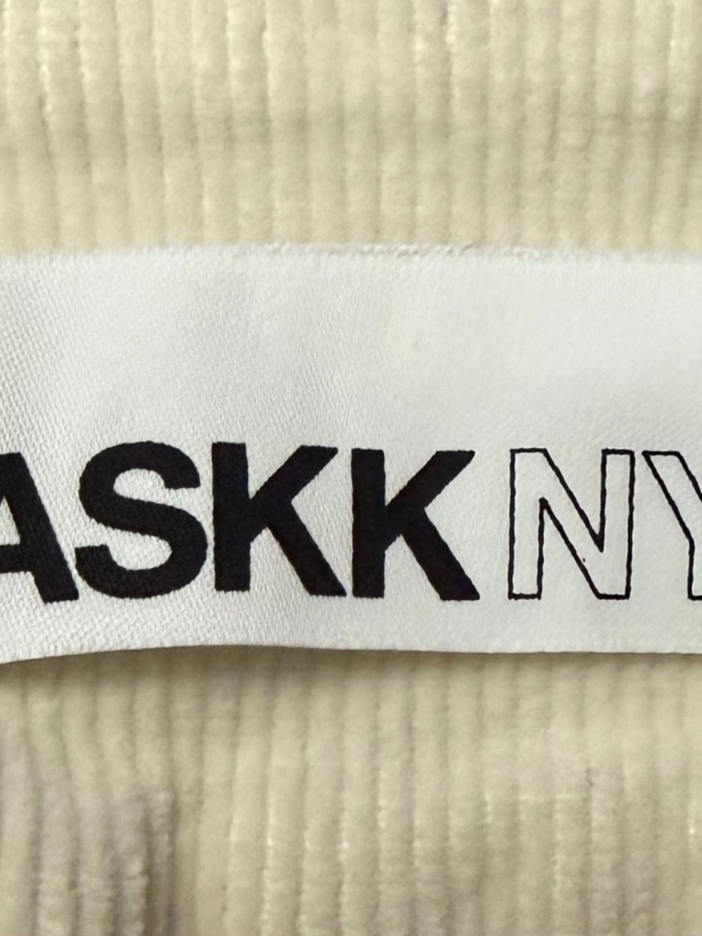 ASKK NY High-Rise Wide Leg Jeans in Cream - Picture 7 of 10